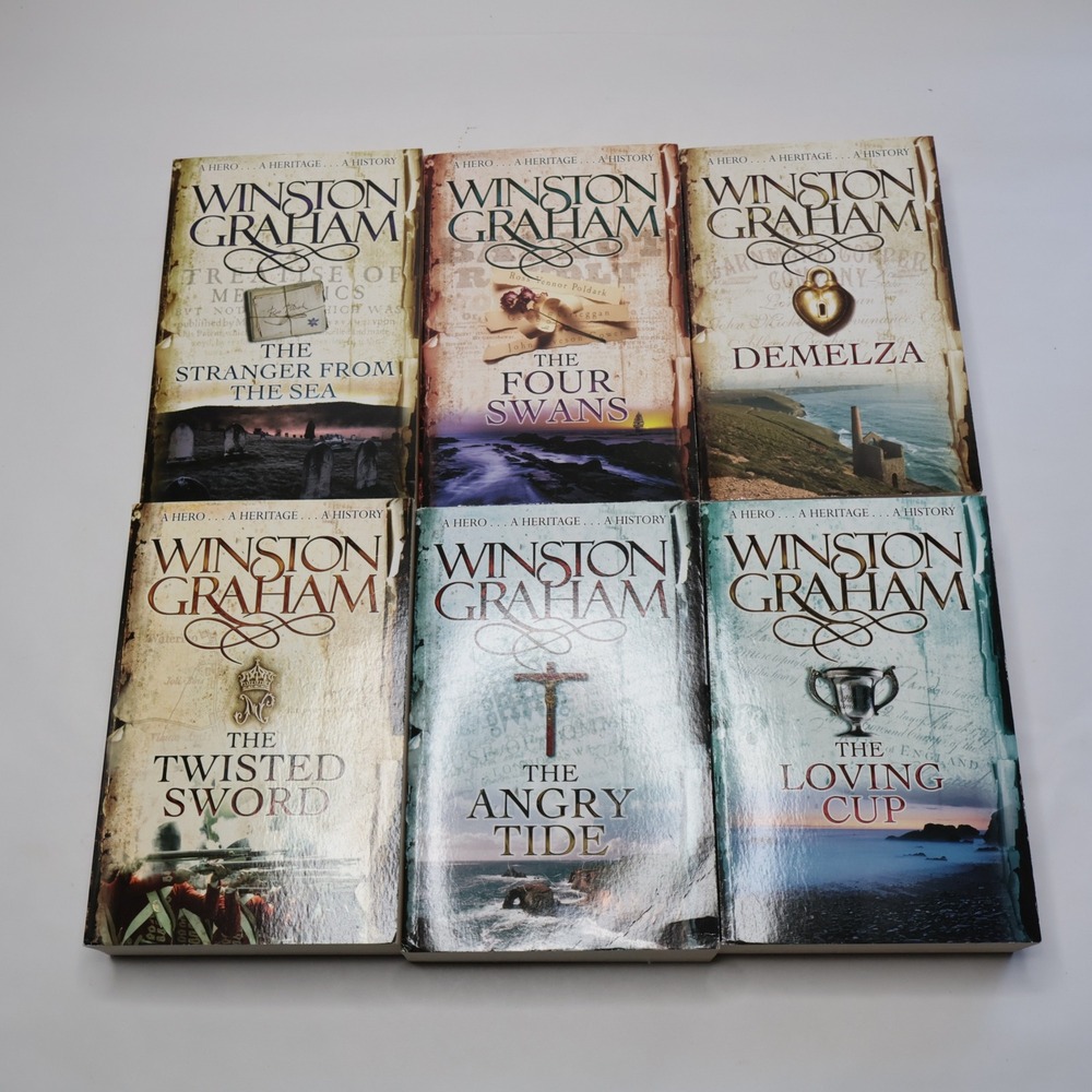 Winston Graham Poldark Series Lot 6 Books Multicolor Good Historical Fiction